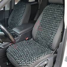 Pair Beaded Car Seat Cover Black With