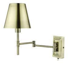 64965 003 Antique Brass Swing Arm Wall Lamp