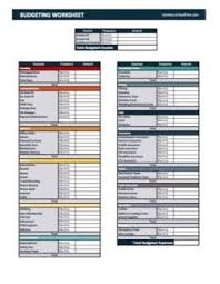 7 Free Printable Budgeting Worksheets