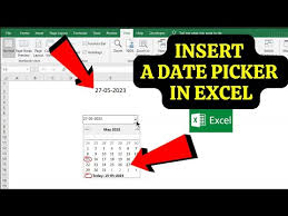 how to insert a date picker in excel
