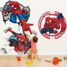 Spiderman Wall Stickers For Kids Boys