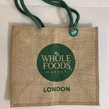 whole foods market london jute tote bag