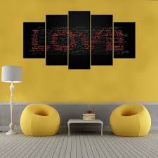 Love Letters 5 Piece Canvas Wall Art