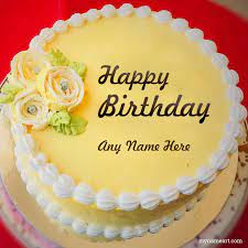 create birthday cake with name