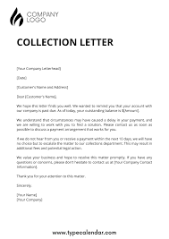 free printable collection letter