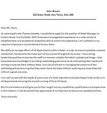 Job Application Letter for Hotel Operations Manager Template net