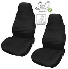 Front Black Waterproof Car Seat Covers