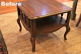 French Country End Table Makeover Our