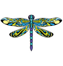 A coloring book (or colouring book) is a type of book containing line art to which a reader may add color using crayons, colored pencils, marker pens, paint or other artistic media. Dragonfly Labels Vector Images Over 240