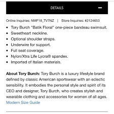 Tory Burch Samba Batik One Piece Bathing Suit Size 4 S 21 Off Retail