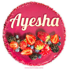 happy birthday cake with name ayesha