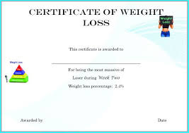 Weight Loss Winner Certificate Template 23 Images Of Weight Loss