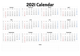 Download a free, printable calendar for 2021 to keep you organized in style. 12 Month 2021 Printable Calendar Template With Holidays