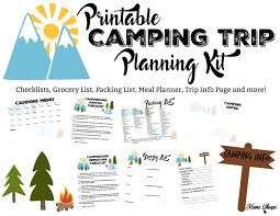 free printable cing trip planning
