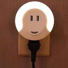 Auto Sensing Plug In Min Wall Night Light With Socket And Usb Beautifulhalo Com