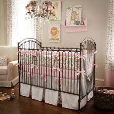 Pink And Taupe Leopard Crib Bedding