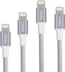 Amazon Com Crona Lightning Cable 4 Pack 10ft 6ft 3ft 1ft Iphone Charger Charging Cable Nylon Braided Cord For Iphone X 8 8 Plus 7 7 Plus 6 6 Plus 5 5s And Ipad Gray