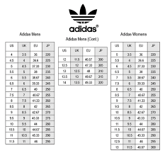 Shoe Size Chart With Adidas Sizing Chart World Of Reference