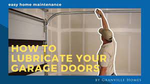 to lubricate your garage door tracks