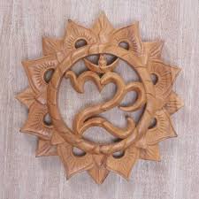 Hand Carved Suar Wood Wall Hanging