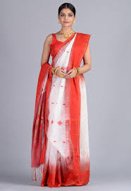 handloom cotton silk jamdani saree in