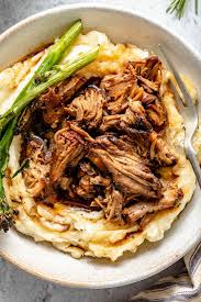 slow cooked lamb shoulder with balsamic
