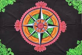 Compass Tapestries Indian Wall Hanging