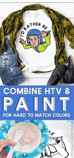 combining htv and paint for hard to