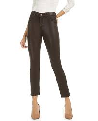 Coated High Rise Ankle Skinny Jeans
