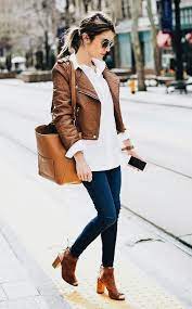 Tan Leather Jacket Handbag And Shoes