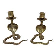 Brass Cobra Candle Holders