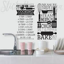 Cooking Conversions Wall Decal L