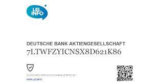 Swift codes also known as bic codes is a unique bank identifier used to verify financial transactions such as a bank wire transfer. Lei And Swift Code Of Deutsche Bank Aktiengesellschaft Germany Lei Info