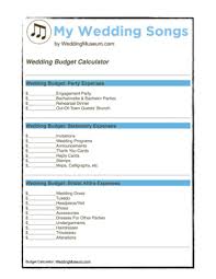 Printable Savable Wedding Worksheets Tools My Wedding Songs