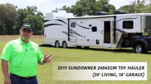 2019 sundowner 2486sgm toy hauler for