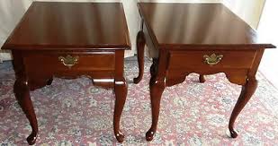 Shop at ebay.com and enjoy fast & free shipping on many items! Vintage Broyhill Cherry Queen Anne Side End Tables With Drawer 3220 Pair 432007183