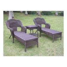 Chaise Lounge Set In Antique Pecan