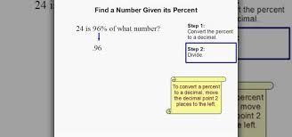 number given its percent math