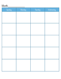 Easy Blank Homeschool Planner Calendar Free Printable By The