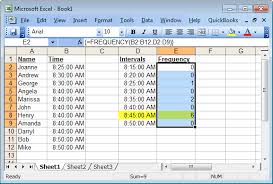 ms excel how to use the frequency