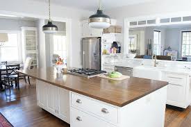 Countertops made from hearty wood doors the mustard ceiling featured at. How To Stain And Seal Butcher Block Counters The Chronicles Of Home