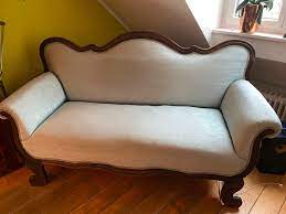biedermeier sofa antik eisblau in