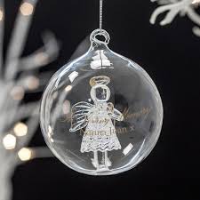 Personalised Glass Angel Bauble The