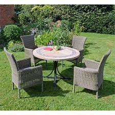 rattan 4 seater dining set the
