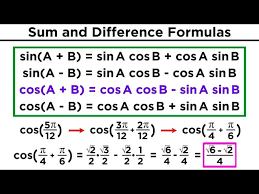 formulas for trigonometric functions