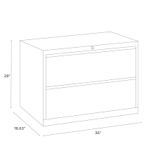2 drawer lateral file cabinet white