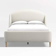 Natural Beige Upholstered Full Bed