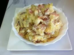 This deviled egg potato salad combines two classic recipes for one ultimate side dish. Easy Creamy Potato Egg Salad Recipe Potato Bacon Egg Salad Aussie Style Youtube