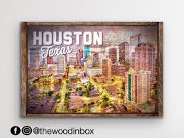 Houston Skyline Wall Art Extra Large