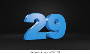 Number 29 Blue On Black Background Stock Illustration 1620771769 |  Shutterstock